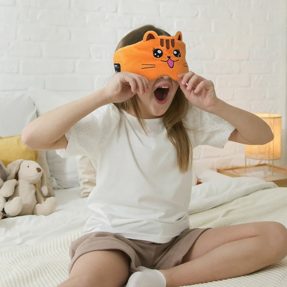 Kids' Comfortable Wireless Animal Eye Mask Headphones | Fun Design