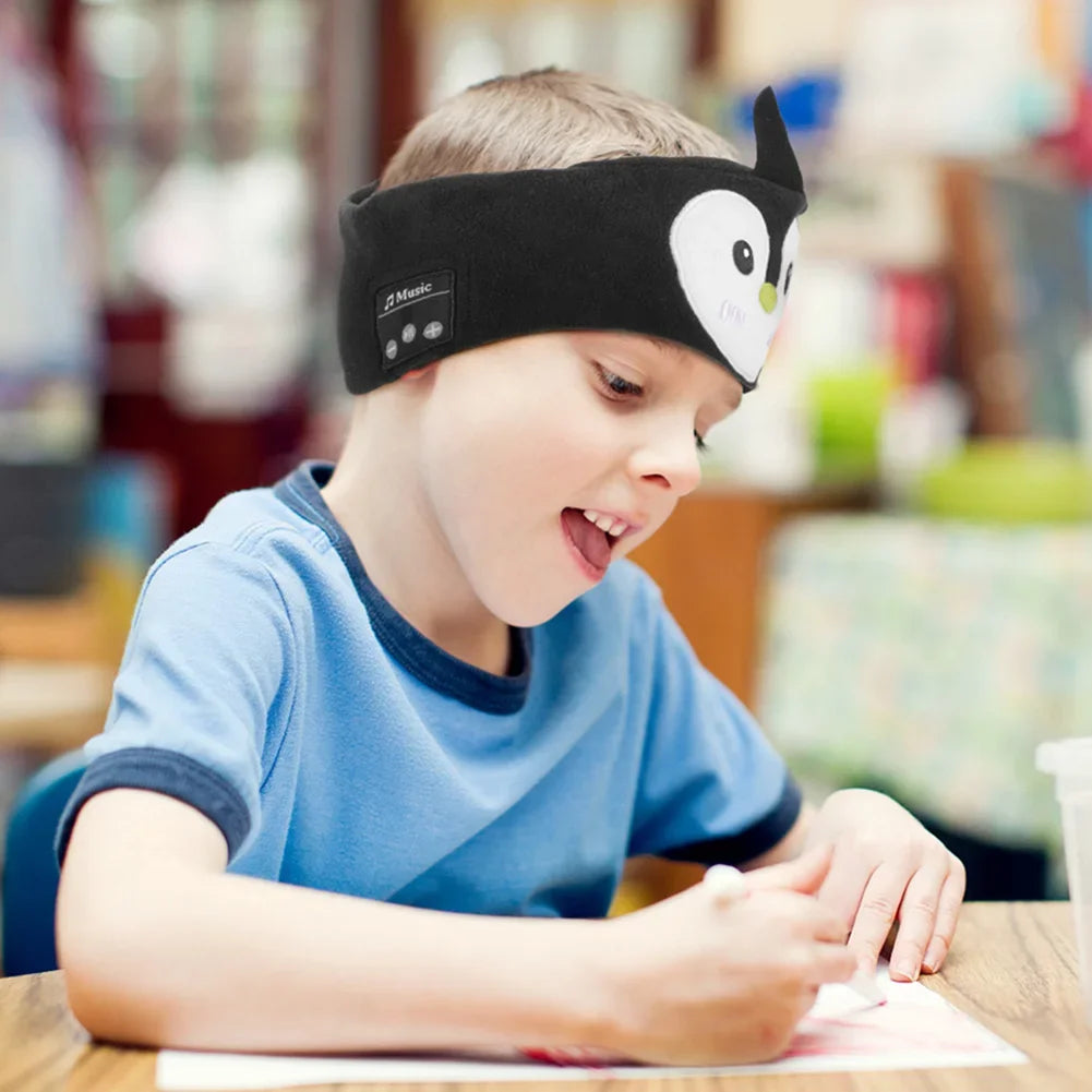 Kids' Comfortable Wireless Animal Eye Mask Headphones | Fun Design