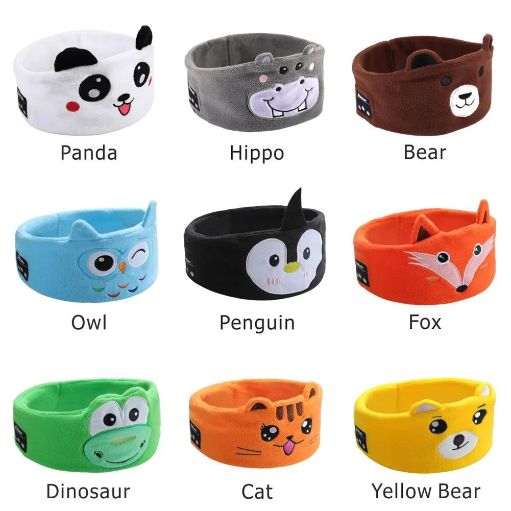 Kids' Comfortable Wireless Animal Eye Mask Headphones | Fun Design