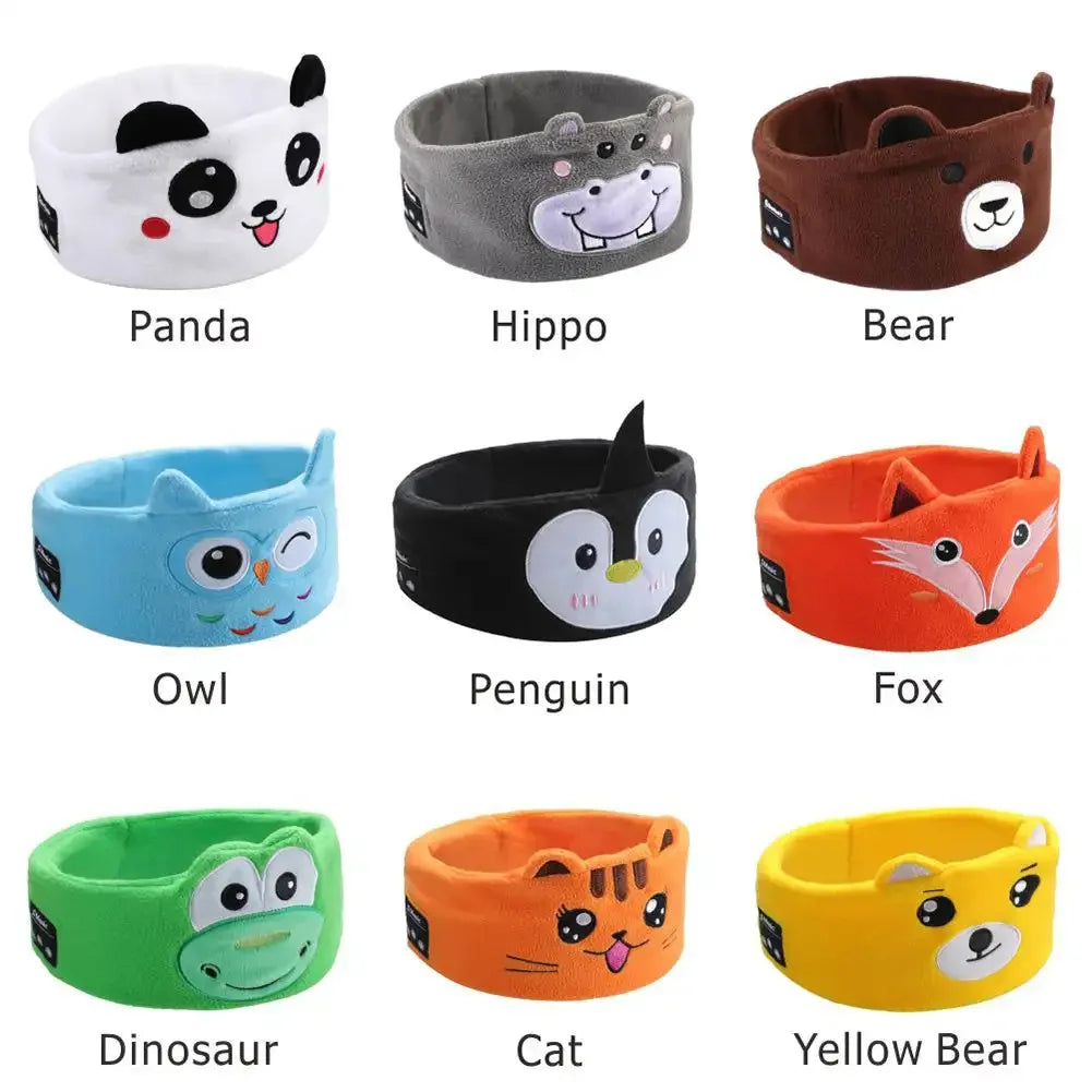Kids' Comfortable Wireless Animal Eye Mask Headphones | Fun Design
